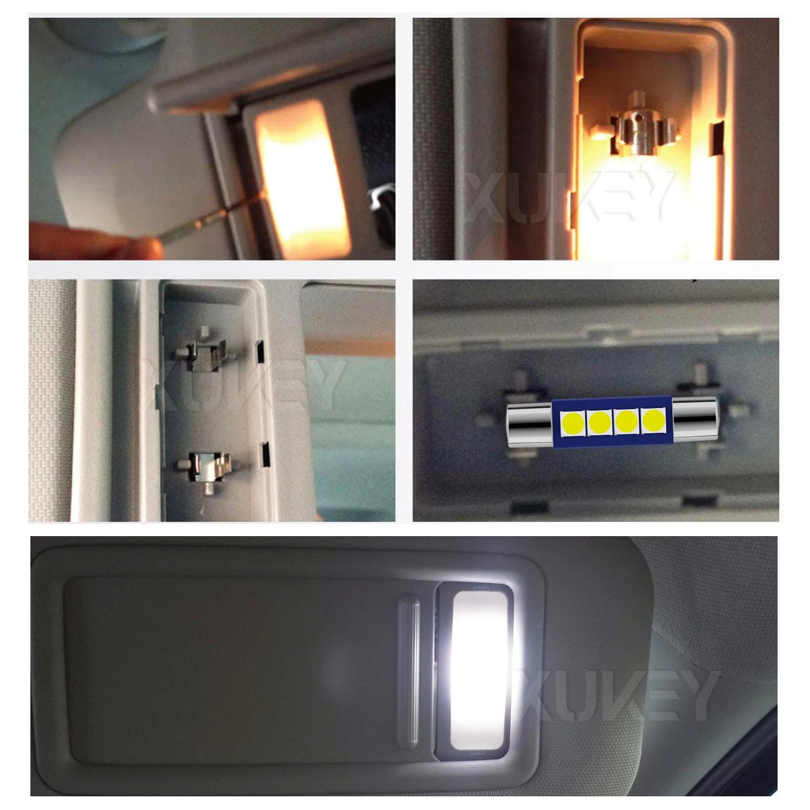 Ampoule LED feston 4x28mm 29mm 6614F, blanche, Super brillante, 6612F 6641, 6000k, pour miroir de va