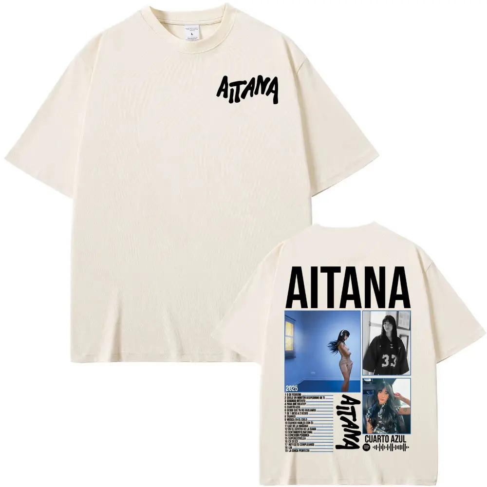 Chanteur Aitana Cuarto Azul Tour graphique t-shirts hommes femmes mode esthétique à manches courtes 
