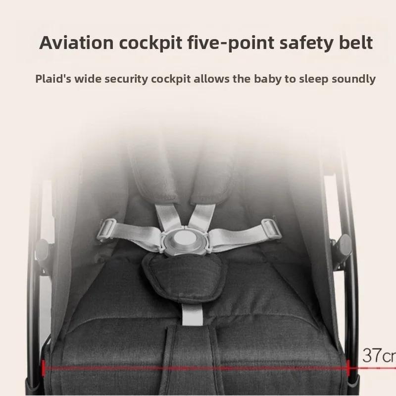Nouveau-né Double bébé poussette léger pliable détachable assis et couché haute vue bébé Double pous