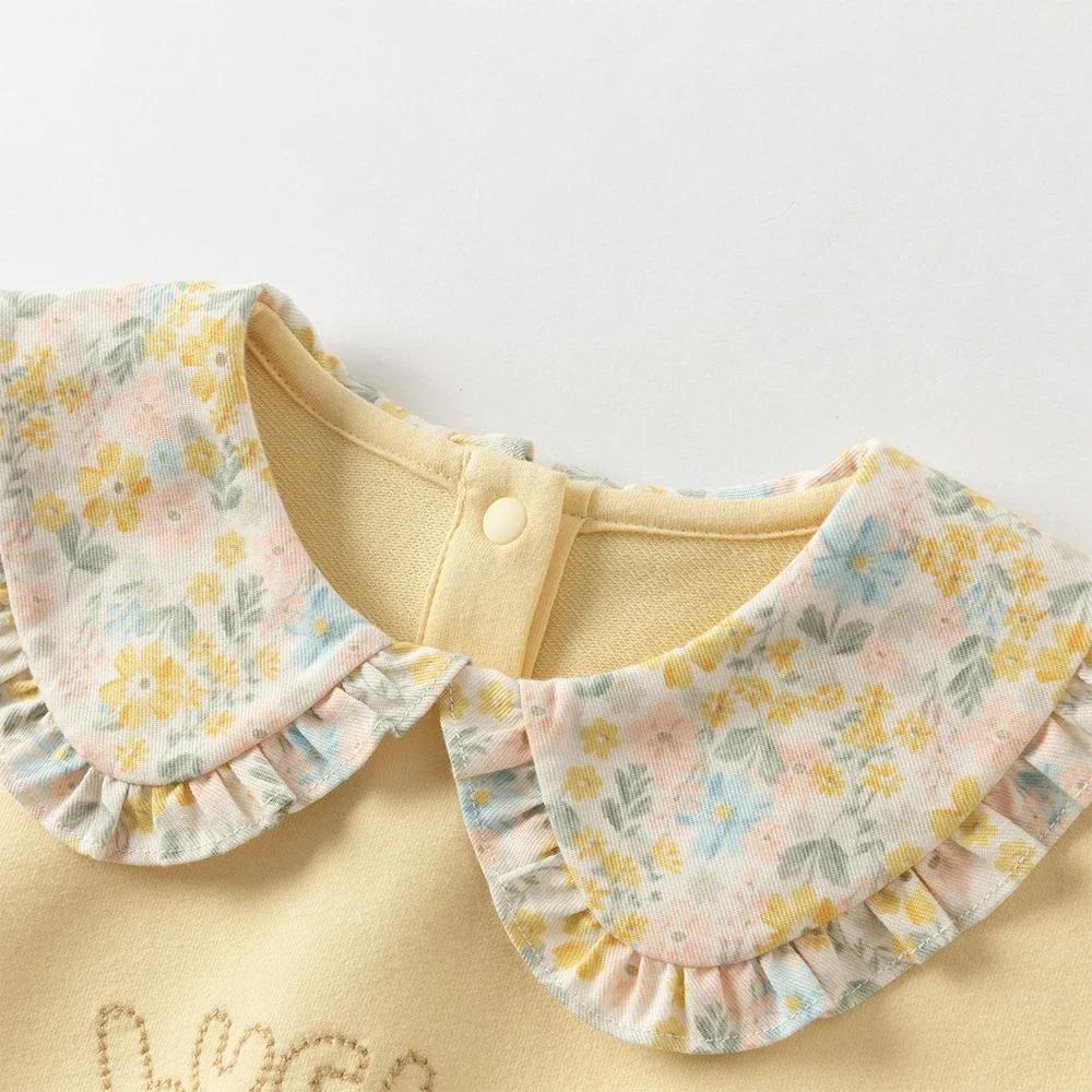 Dave Bella automne enfants sweat à capuche filles chemise florale doux mignon bébé fille à manches l