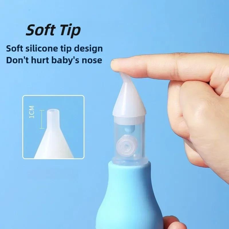 Aspirateur Nasal en Silicone pour bébé, pompe d'aspiration, nettoyeur de nez pour nourrissons, dispo