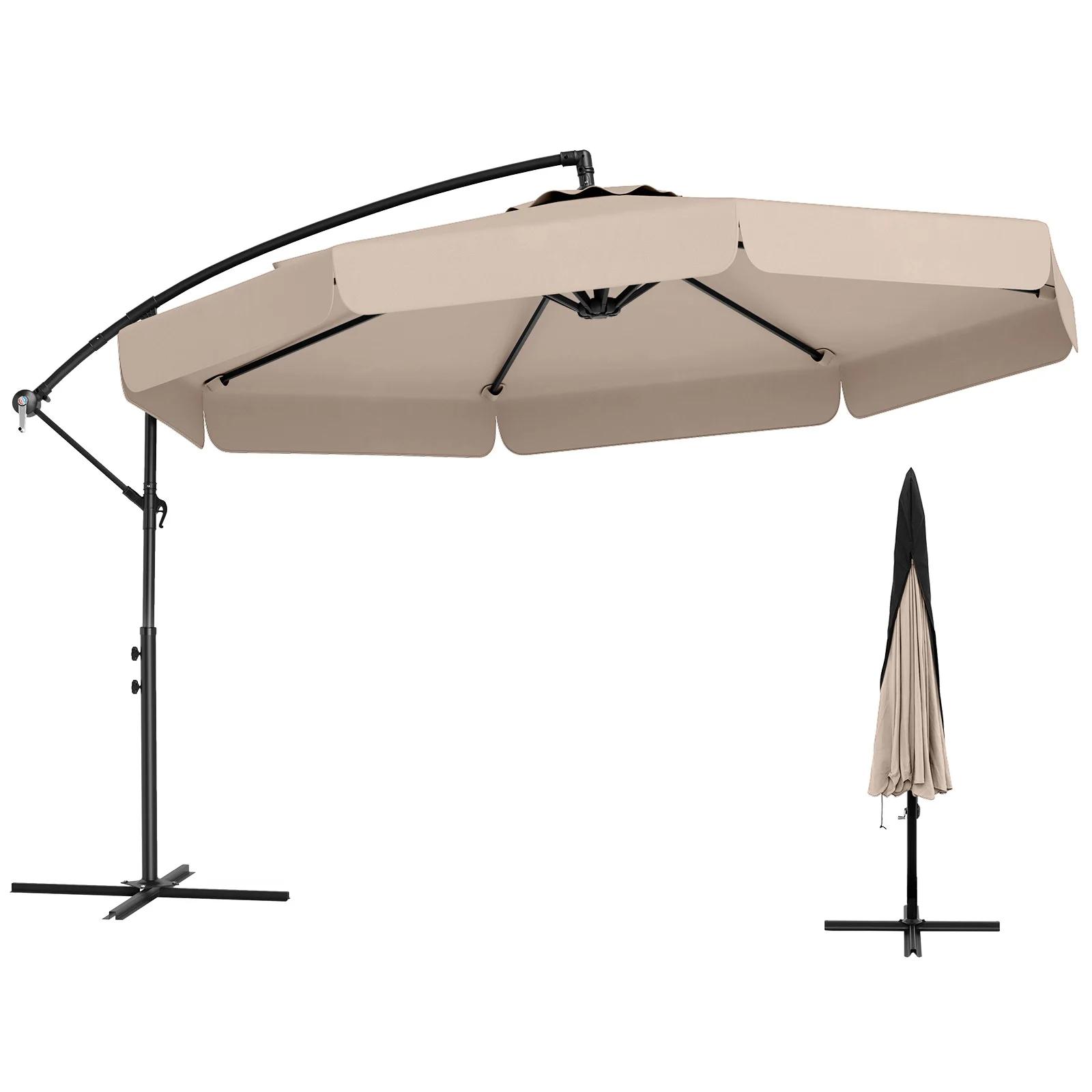 Parasol suspendu décalé de 10 pieds, en porte-à-faux avec couvercle