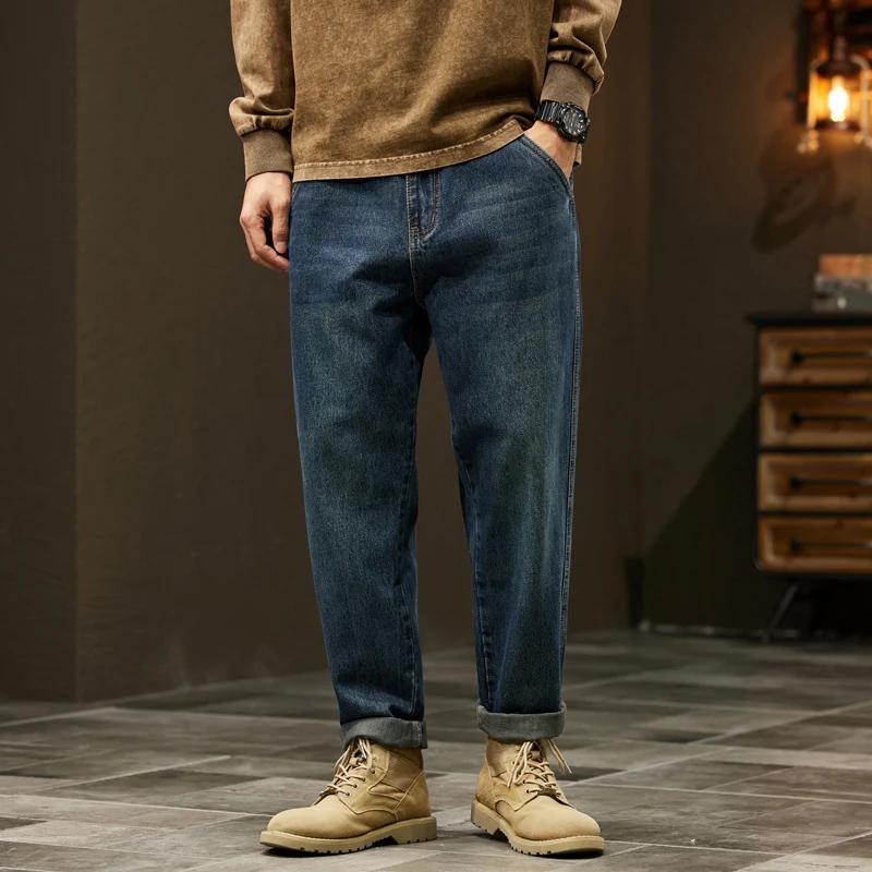 Jean 95% coton pour hommes, sarouel ample de haute qualité, mode Baggy décontracté, pantalon en Deni