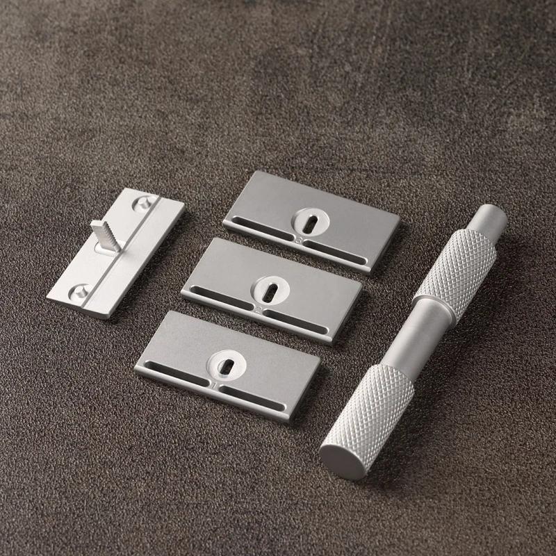 Rasoir de sécurité YAQI Aileron GEM Blade - Rasoir de rasage traditionnel avec 3 lames pour une coup