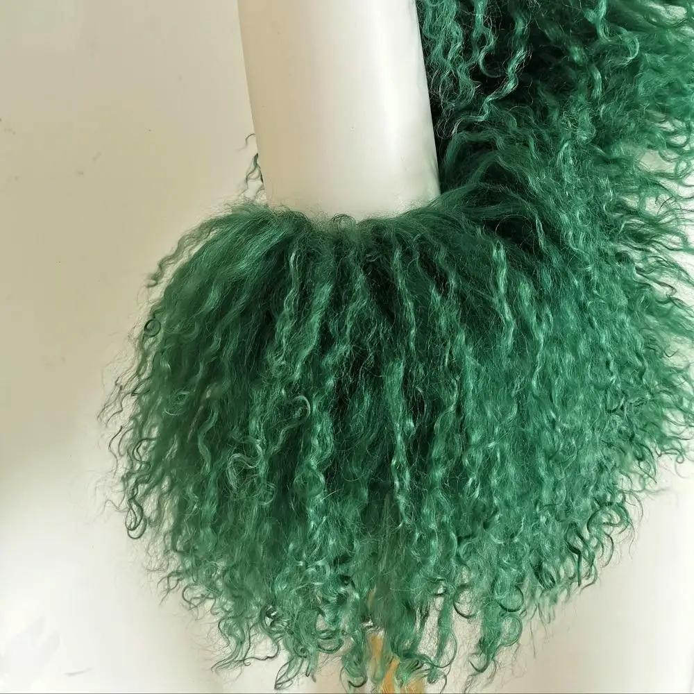 Manchettes en fourrure de mouton de Mongolie véritable détachables pour femmes, bracelet de poignet,