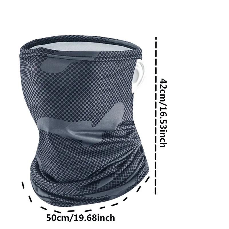 Protection UV glace soie visage couverture cou Tube Sports de plein air Bandana écharpe respirant ra