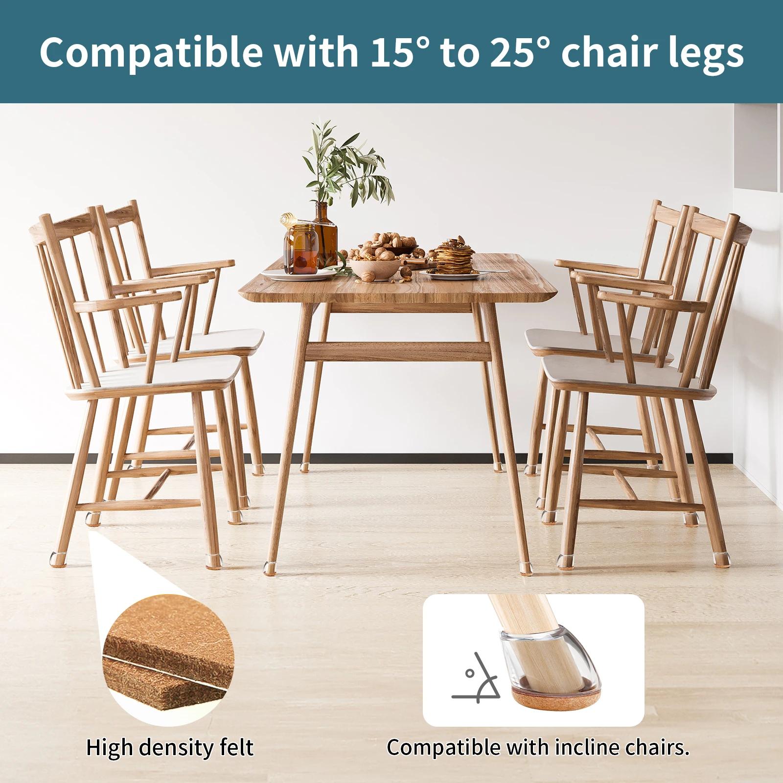 Protecteurs de sol pour pieds de chaise, 16 pièces, couvre-pieds de chaise en Silicone pour 15 ~ 25 