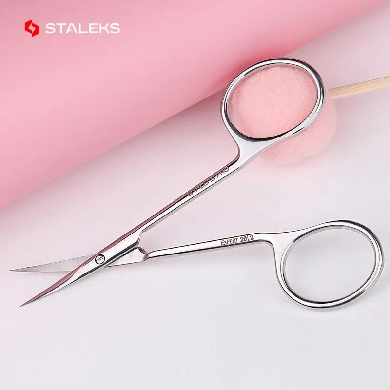 STALEKS SE-20-2 ciseaux à ongles de haute qualité en acier inoxydable coude ciseaux à sourcils Profe