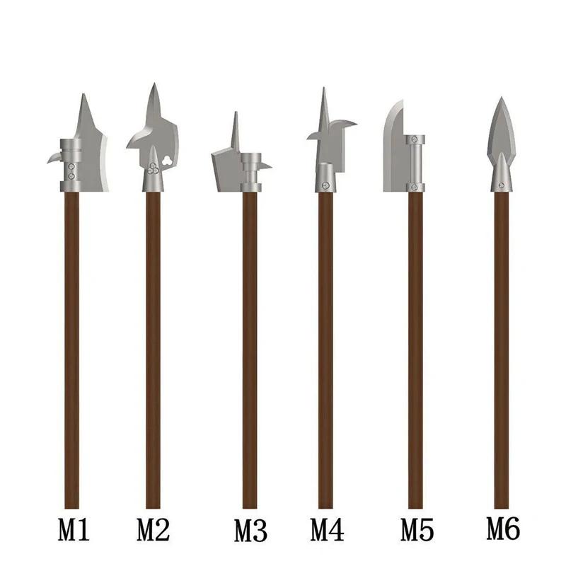 MOC – blocs de construction d'armes militaires médiévales, pièces de château, chevaliers, soldat, ép