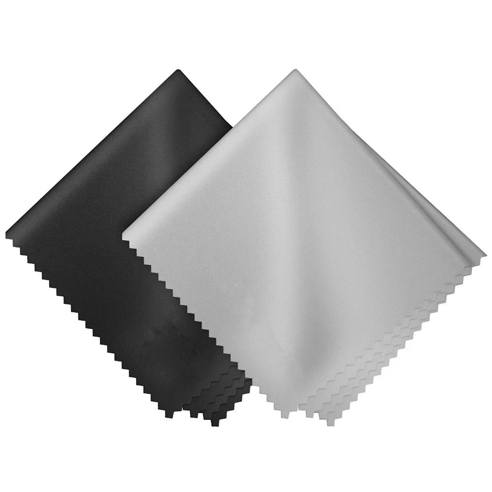 Chiffon de nettoyage en microfibre noir/gris, 15x15cm, pour lunettes de soleil, accessoires d'object