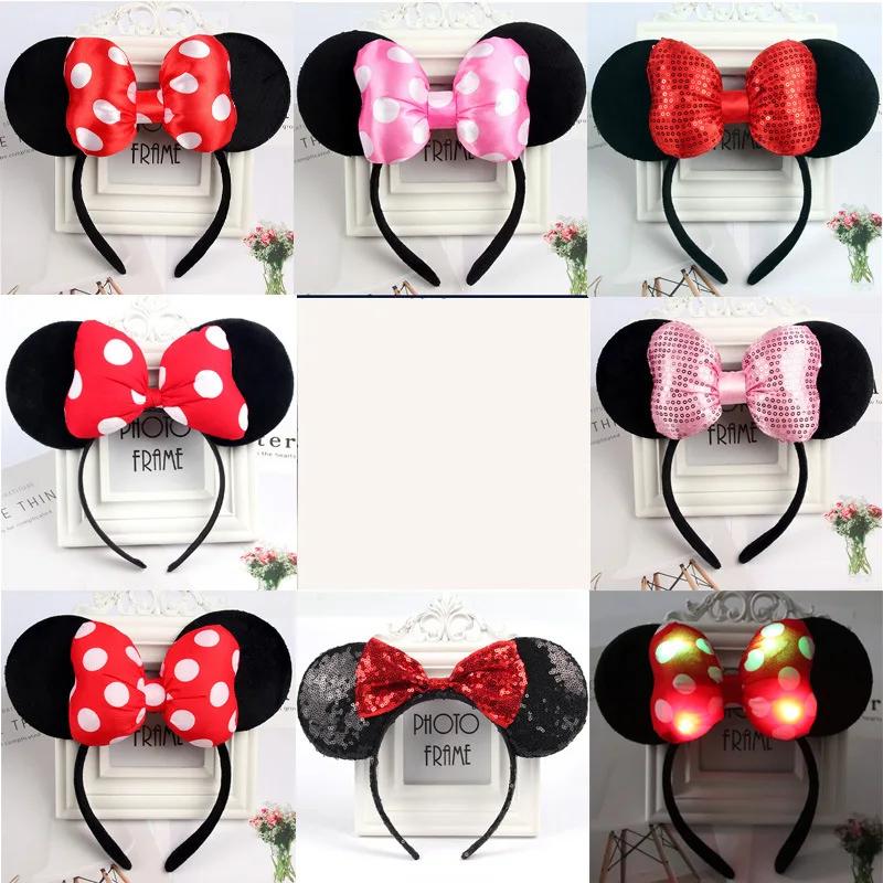 Bande de sauna Minnie Mouse Bow DY, oreille noire, accessoires pour cheveux de Noël, fête de perform