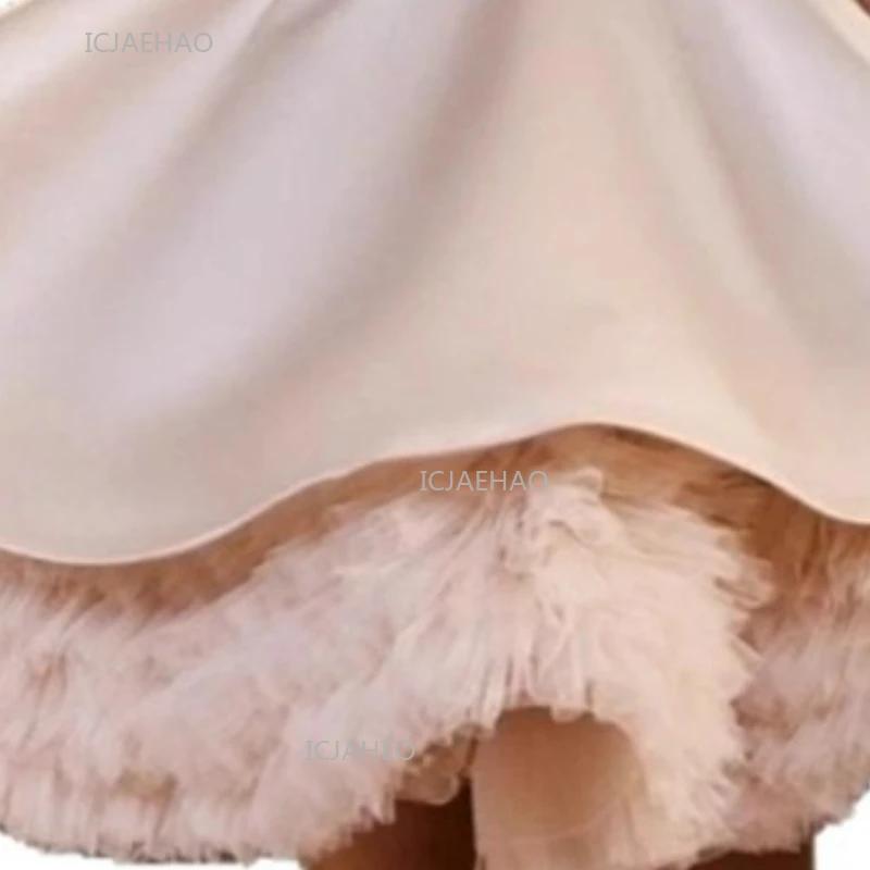Robe de princesse à paillettes pour filles, asymétrique épaule dénudée, robe bouffante pour enfants,