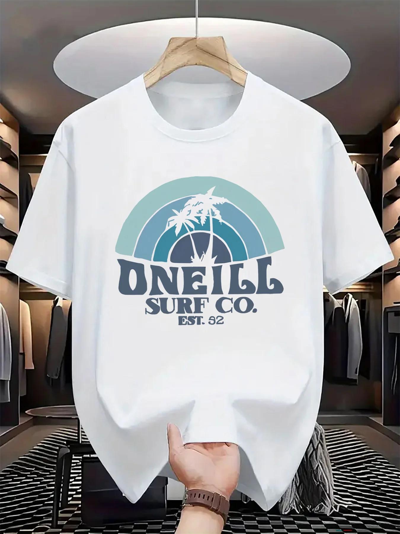 T-shirt manches courtes col rond pour hommes, 100 coton, à la mode, sport décontracté, coupe ample, 