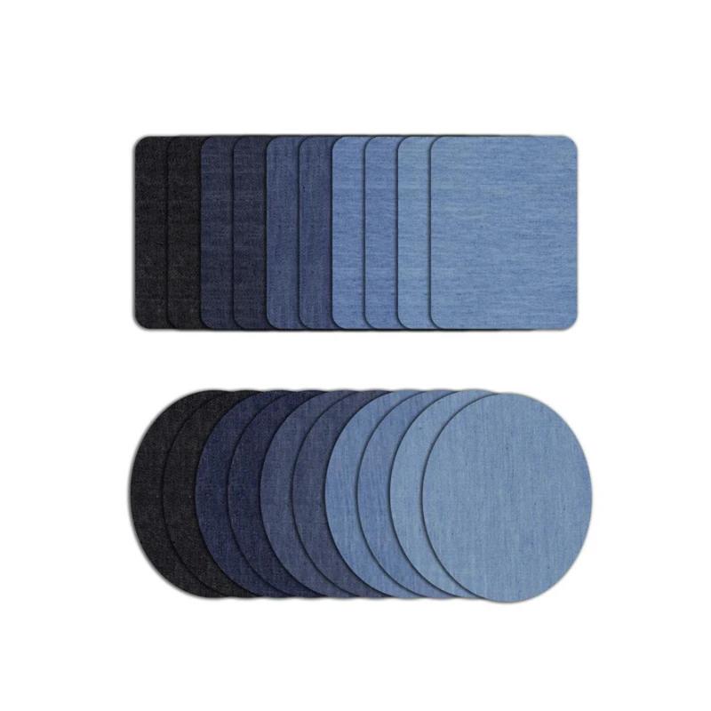 Patchs en Denim pour bricolage, patchs de coude en Denim, réparation de pantalons pour vêtements en 