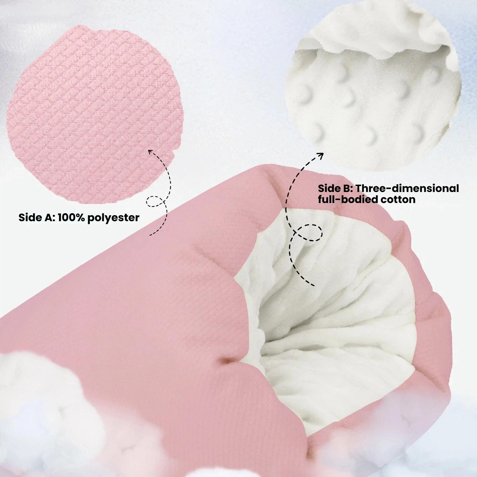 Oreiller d'allaitement peluche pour bébé - Coussin confortable avec bras chauds pour période lactation