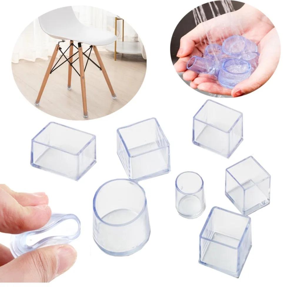 Pieds de Chaise Antidérapants en PVC, Couvre-Pieds de Meubles Carrés, Ronds, Silencieux et Résistant