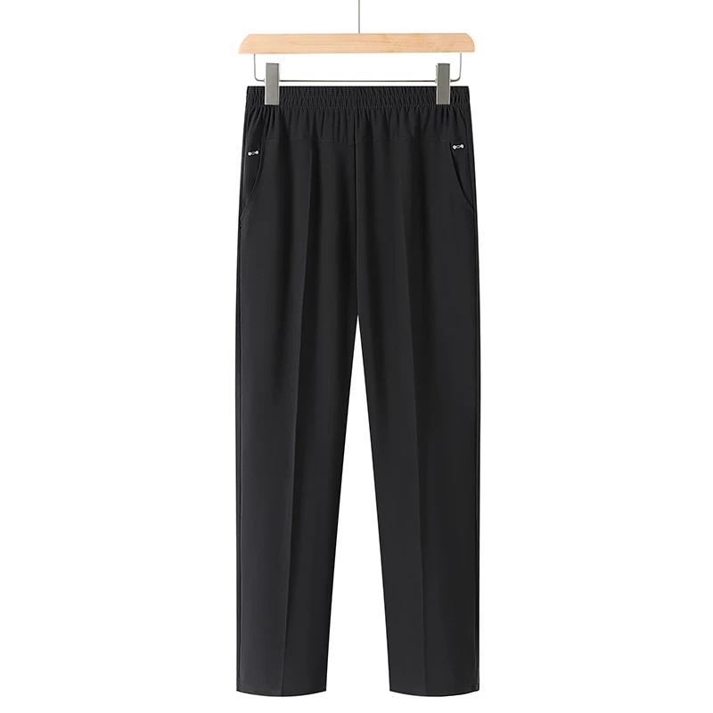 Nouveaux pantalons pour femmes printemps-été, pantalons mom, taille haute élastique, décontractés, c