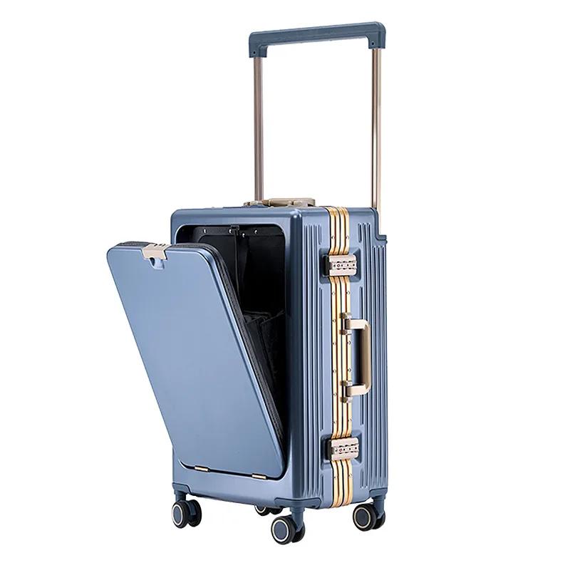Boîte à bagages à ouverture avant pour femmes, valise de voyage 28 pouces, 24 pouces robuste et dura