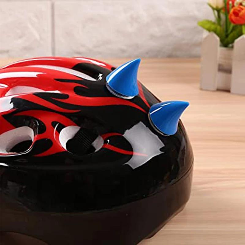 Paire de cornes de casque de moto, 2 pièces, décoration de casque de moto, cornes du diable, autocol