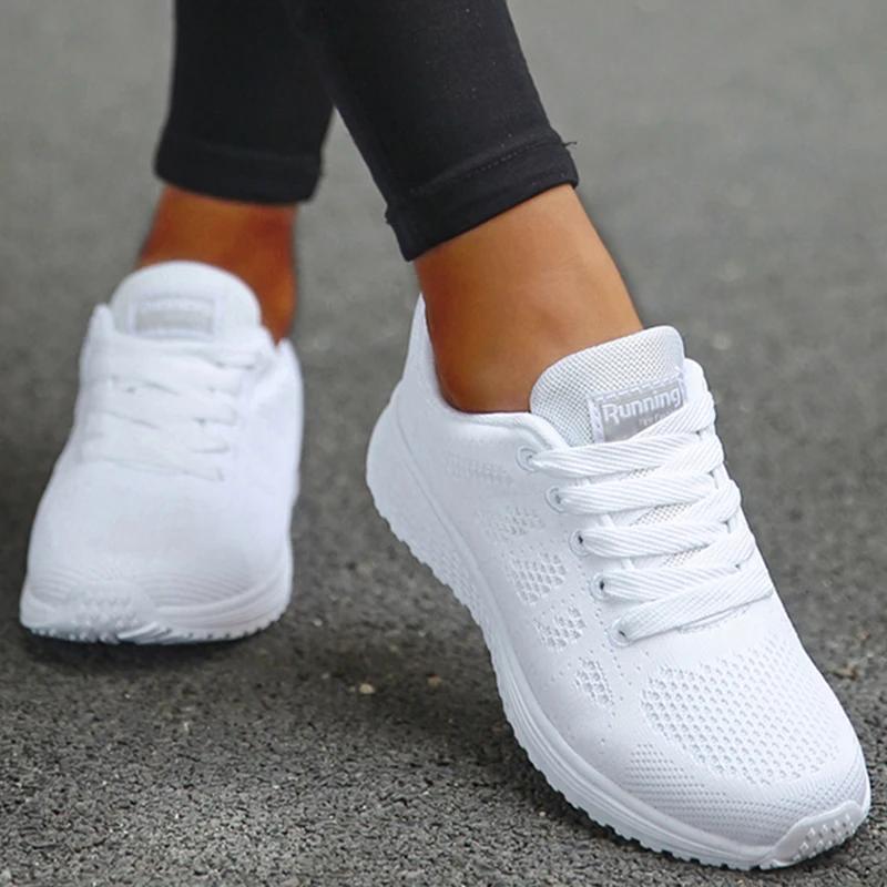 Baskets femme respirant 2025 nouvelle mode plat en plein air femme vulcaniser chaussures maille tiss