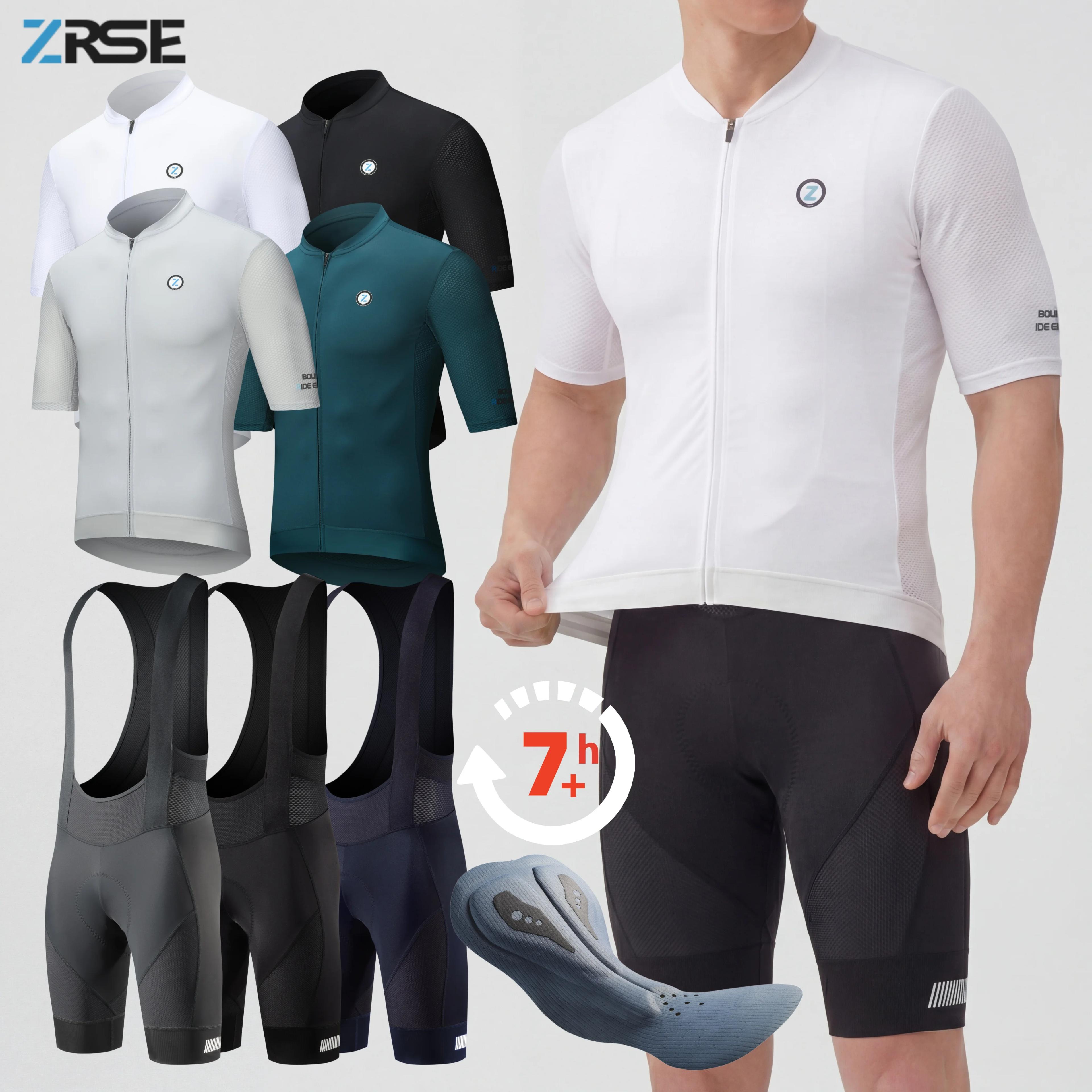 Ensemble de veste et de short de cyclisme pour homme ZRSE, respirant, à séchage rapide, coupe ajusté