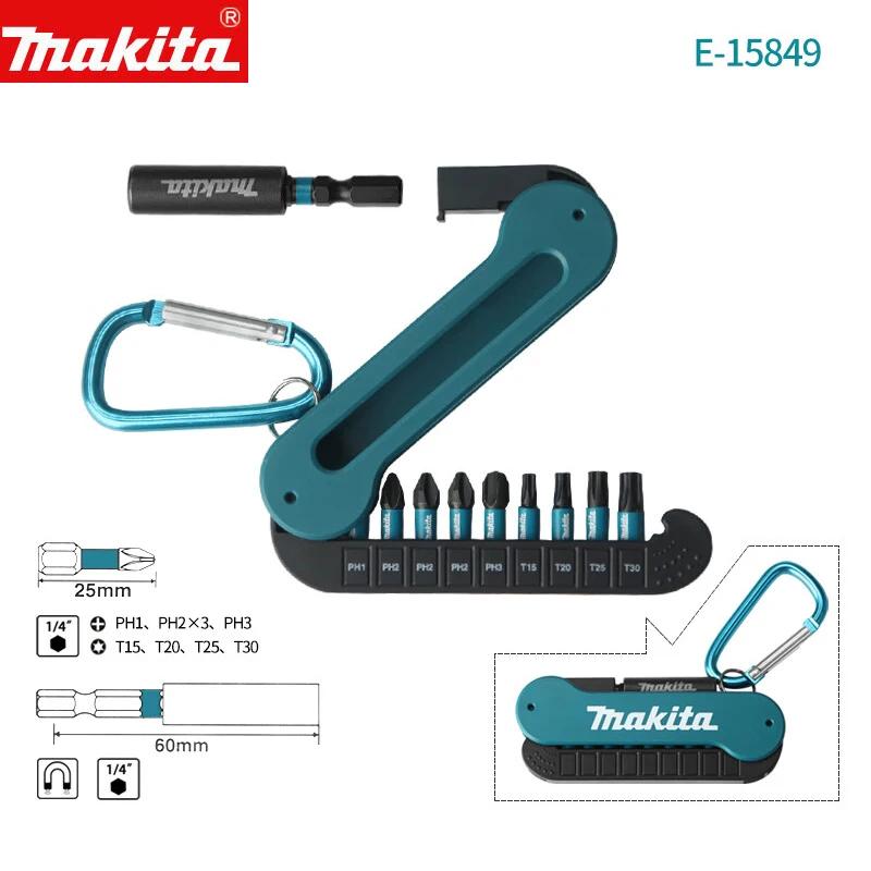 Makita E-15849 25mm Impact noir tournevis jeu d'embouts 10 pièces pilote électrique forets manchon p