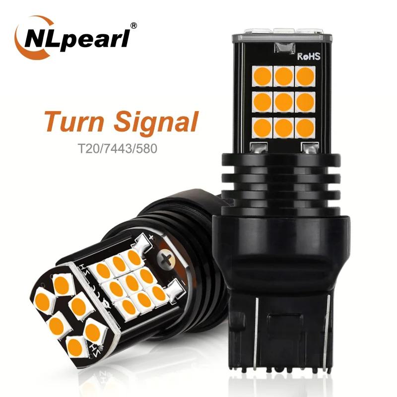 NLpearl-Clignotant automatique, 2x lampe de signalisation de voiture, ampoule LED, 7440, 24SMD, T20,