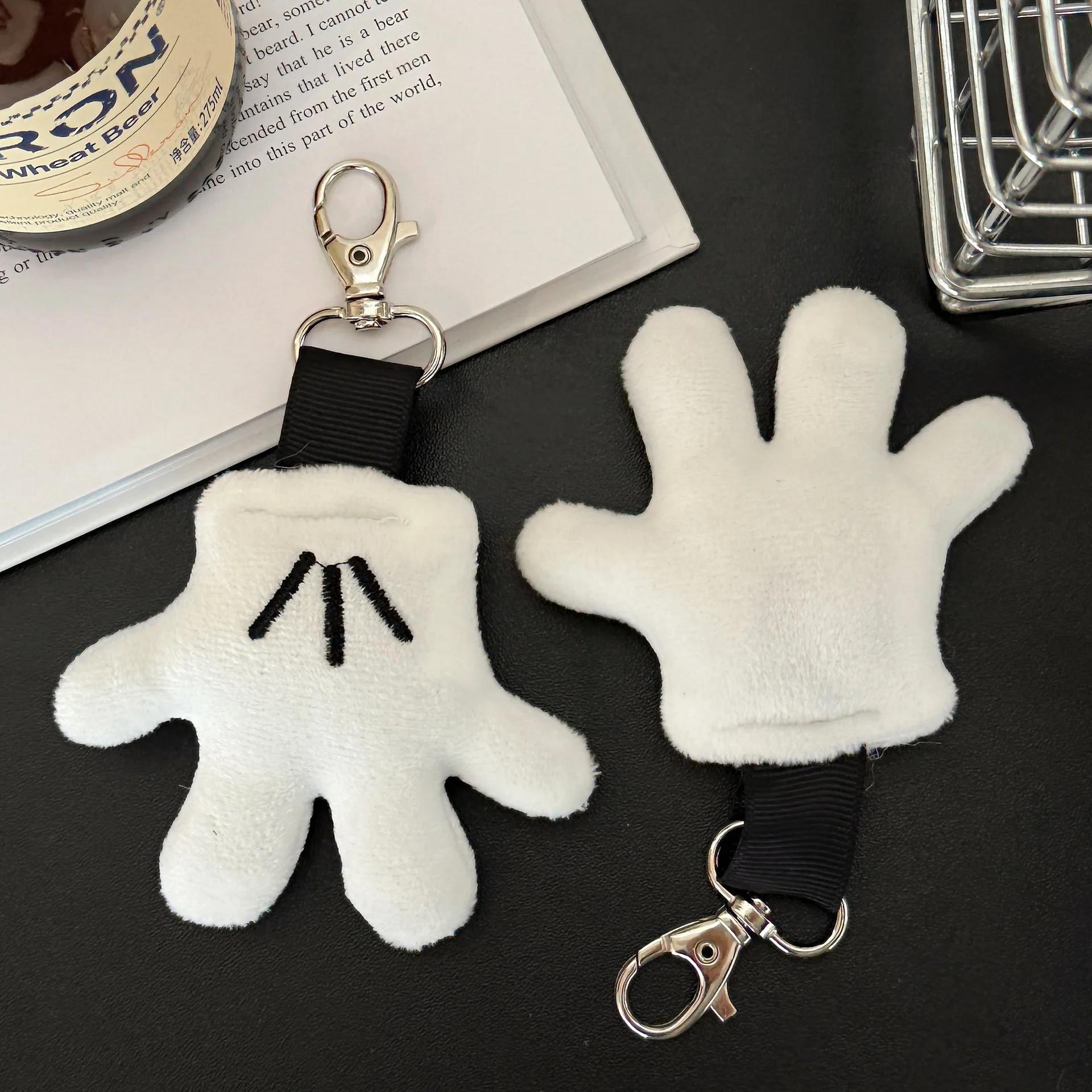 Pendentif gant en peluche créatif et merveilleux, 1/2 pièces, mignon, porte-clés, décoration de sac