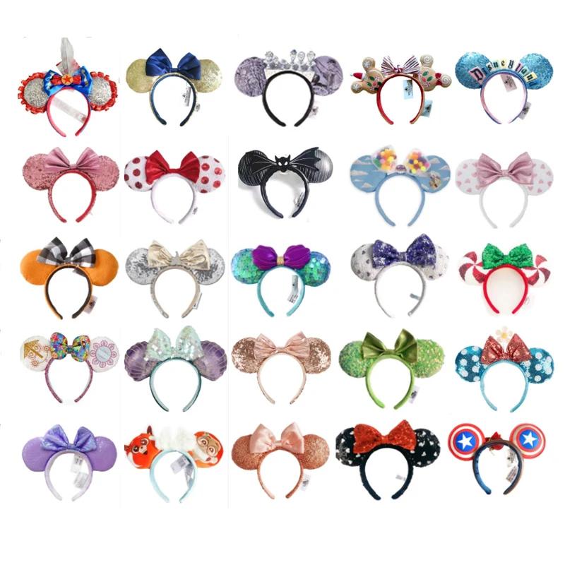 Disney Mickey bandeau PU noir chauve-souris oreilles bandeau noël pain d'épice Cosplay bandeau Disne
