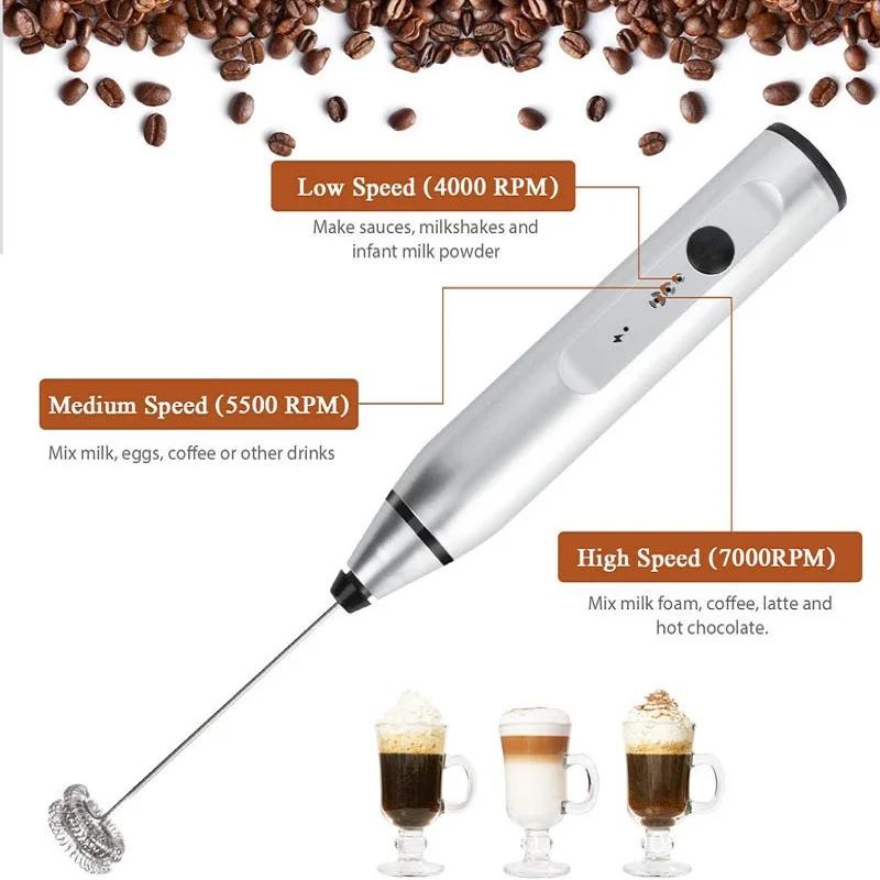 Mousseurs à lait électriques USB mélangeur électrique portatif avec Mini cafetière fouet mélangeur p