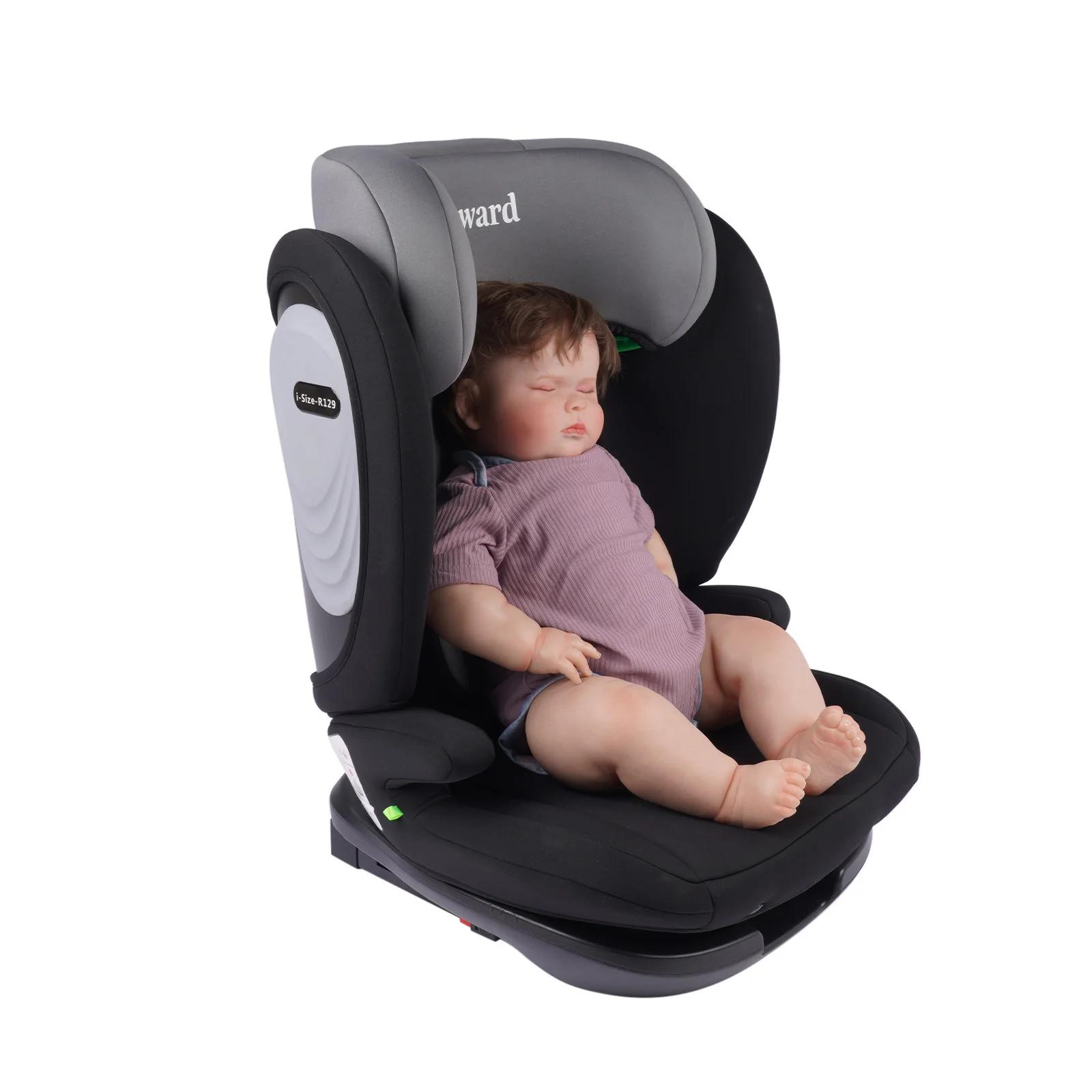 AP03 KL005 Siège auto enfant gris/noir avec certifié ISOFIX,ECE R129, pour 3 à 12 ans, 100-150 CM, 1