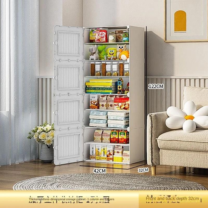 Meuble de Rangement Multicouche en Plastique T1, Étagère Moderne de Grande Capacité, Anti-Poussière,