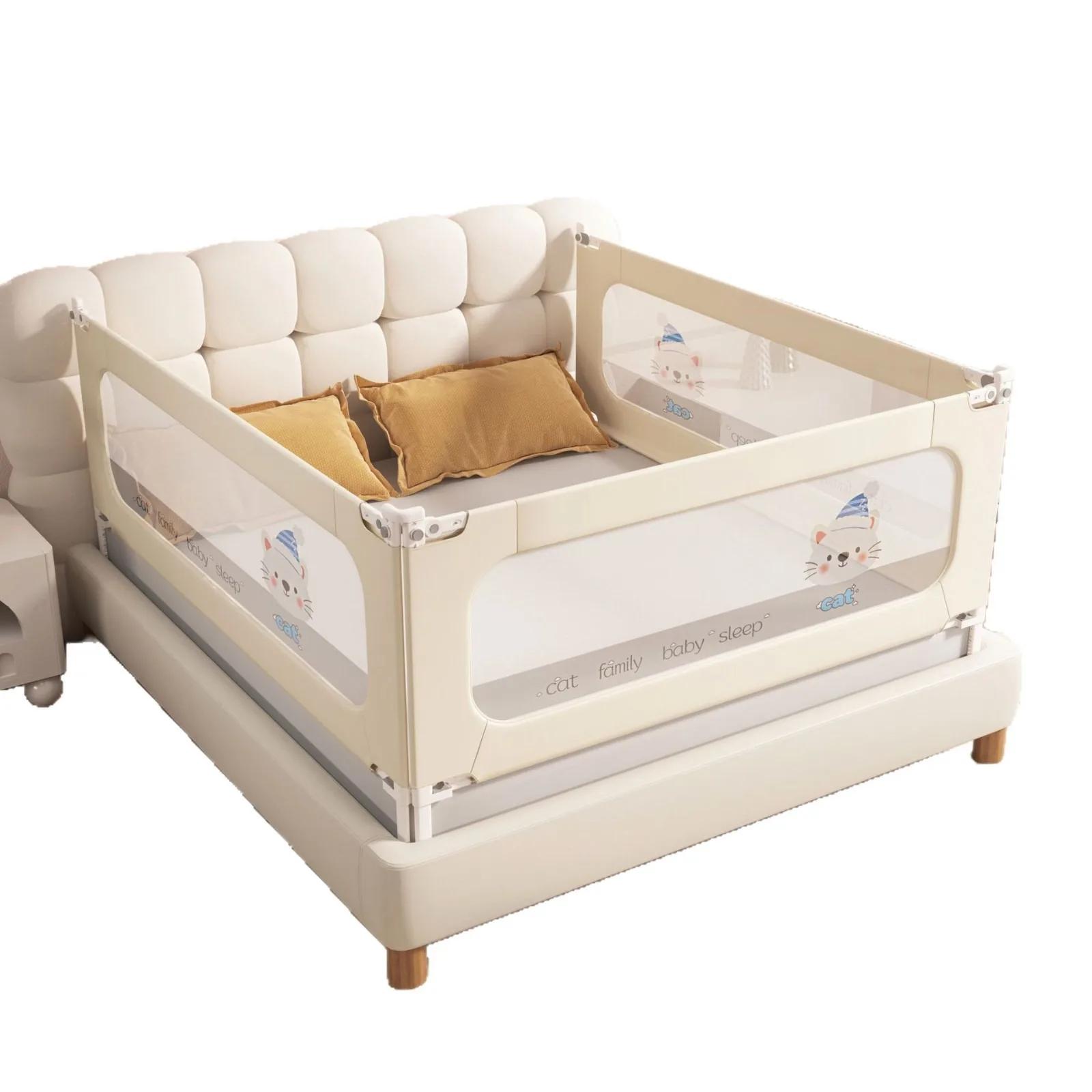 Barrière de sécurité pour lit bébé à 3 côtés, barrières de lit et barre de protection à base triangu