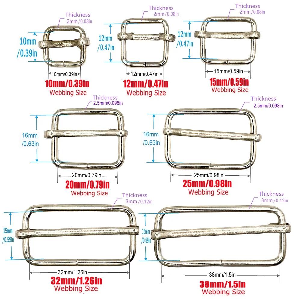 Glissières métalliques à trois glissières, 10/50/100 pièces, boucles à rouleau en forme de fil, ajus