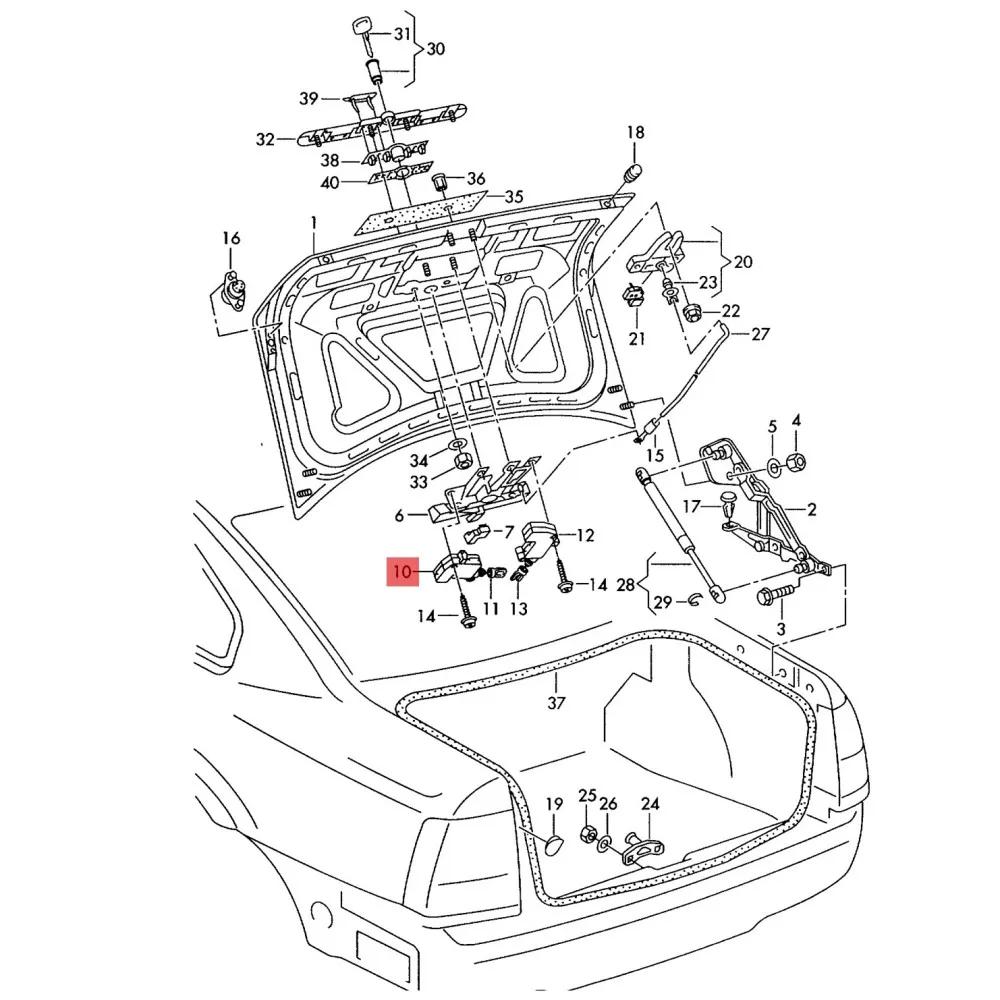 Actionneur de verrouillage de coffre arrière, servomoteur 3B 0959781   Pour VW Jetta Golf MK4 coccin