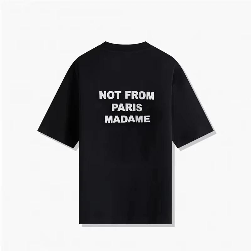 T-shirt d'été noir à manches courtes Paris 2026 – Style décontracté, col rond, imprimé, coupe ample,