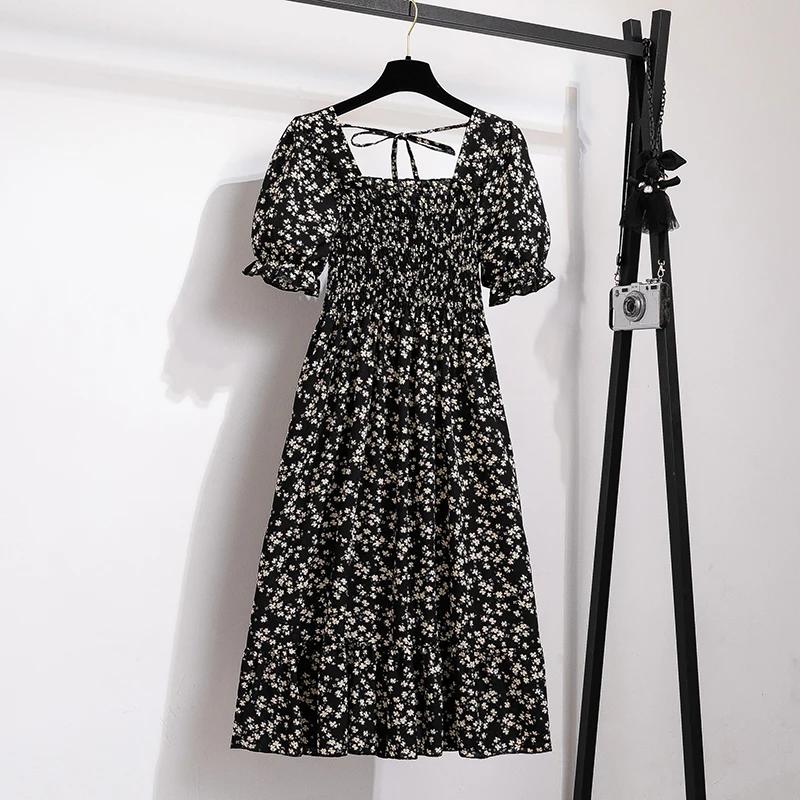 Robe d'été plissée en mousseline de soie pour femmes, tenue décontractée, plage, vacances, manches c