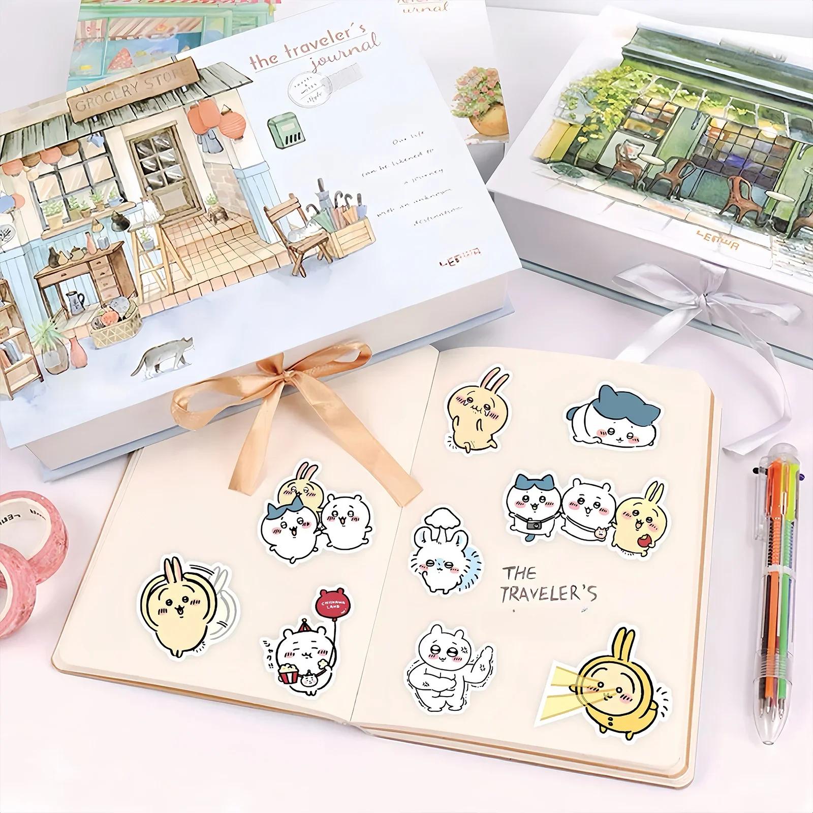 Autocollants Chiikawa de dessin animé Non répétitifs, 100 pièces, autocollants mignons pour tasse d'