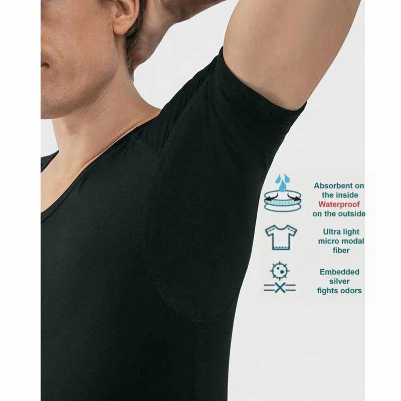 Sous-vêtement à la mode avec coussinets de preuve cachés dans les aisselles qui éliminent complèteme