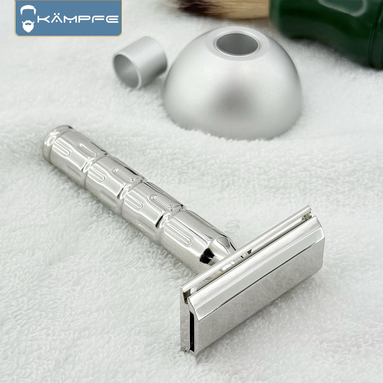 Rasoir de sécurité manuel KAMPFE en acier inoxydable 316L pour homme, cadeau pour petit ami ou père,