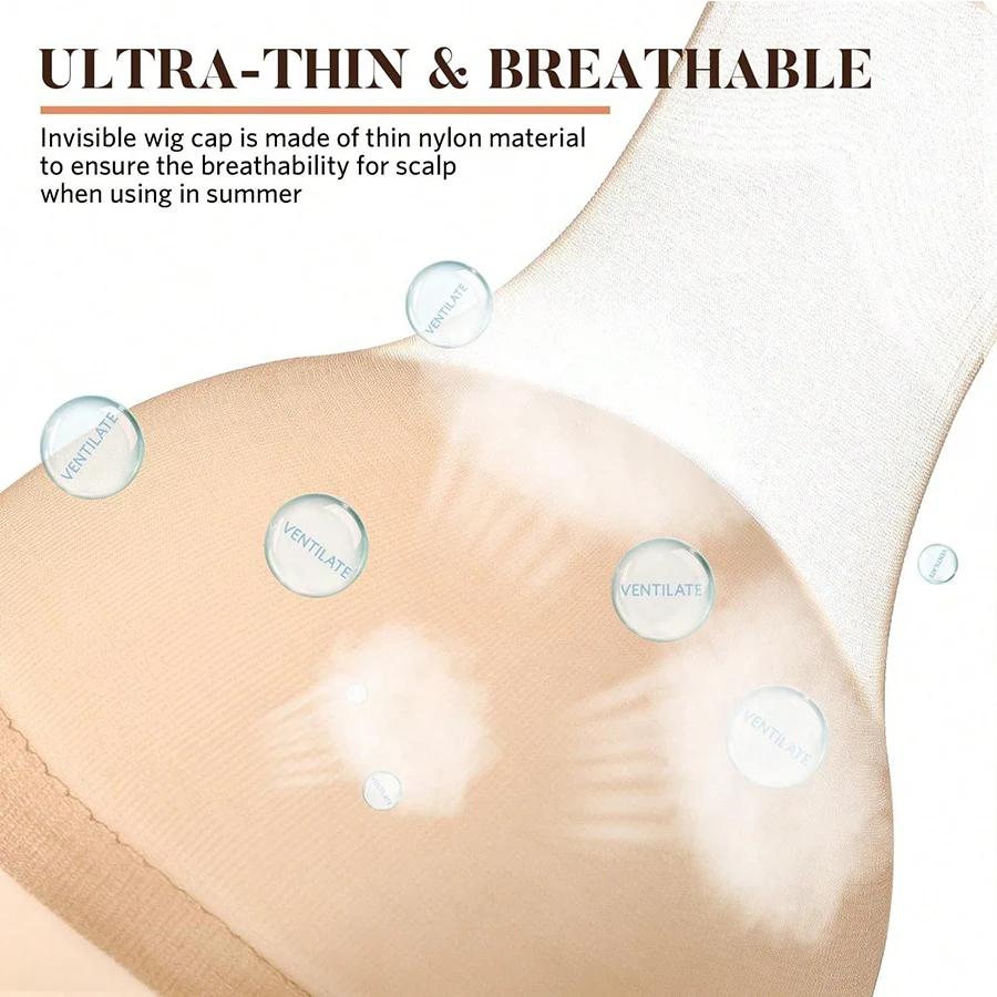 100 pièces HD bonnet de perruque haute qualité Transparent HD filets à cheveux tissage Nylon extensi