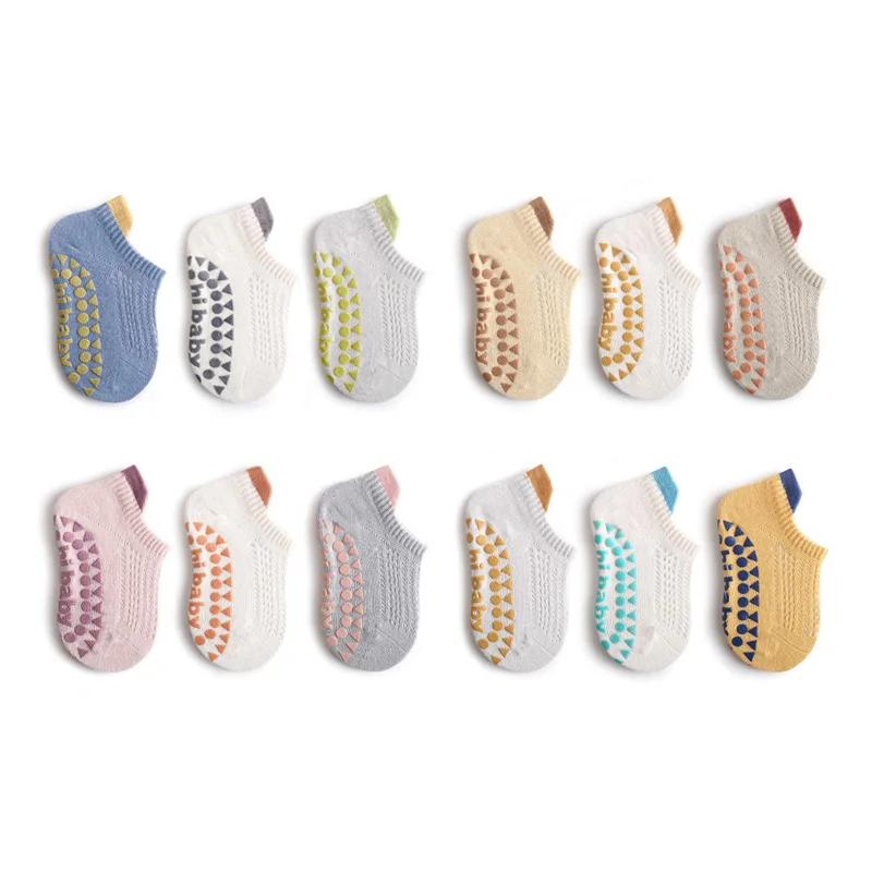 3 paires de chaussettes en coton à maille fine pour bébés, confortables, respirantes, pour enfants, 