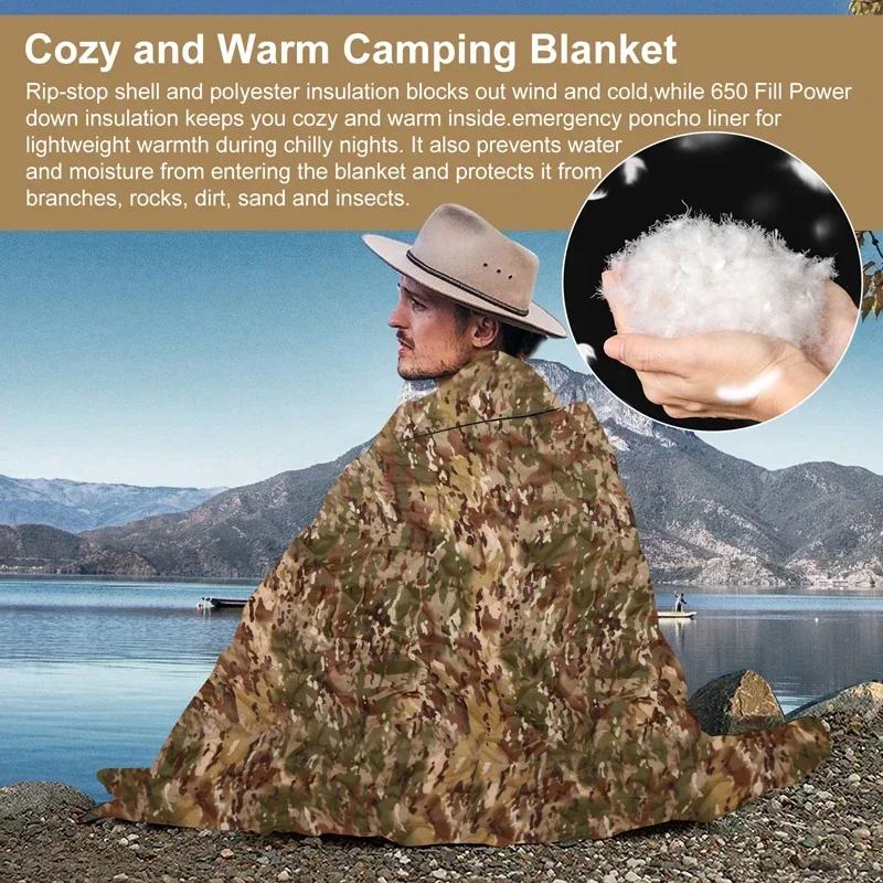 DulArmy-Poncho Liner CamSolomon, Woobie hydrofuge, couverture matelassurera, adaptée au camping, au 