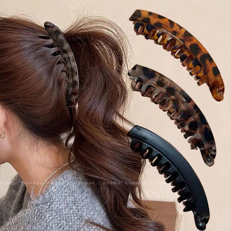 Pince à cheveux banane écaille de tortue, épingle à cheveux en forme de poisson pour femmes, accesso