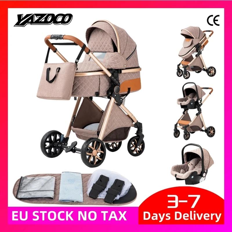 Poussette bébé 3 en 1, système de voyage, landau léger pour nouveau-nés, tout-terrain, compacte et p