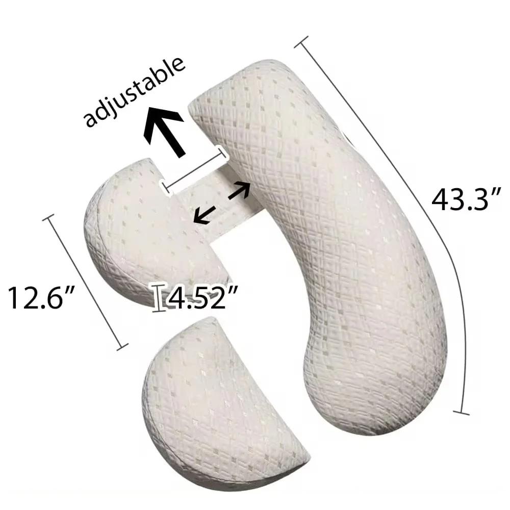 PANGDUBE oreiller de grossesse multifonctionnel pour femmes enceintes oreiller enceinte coussin d'al