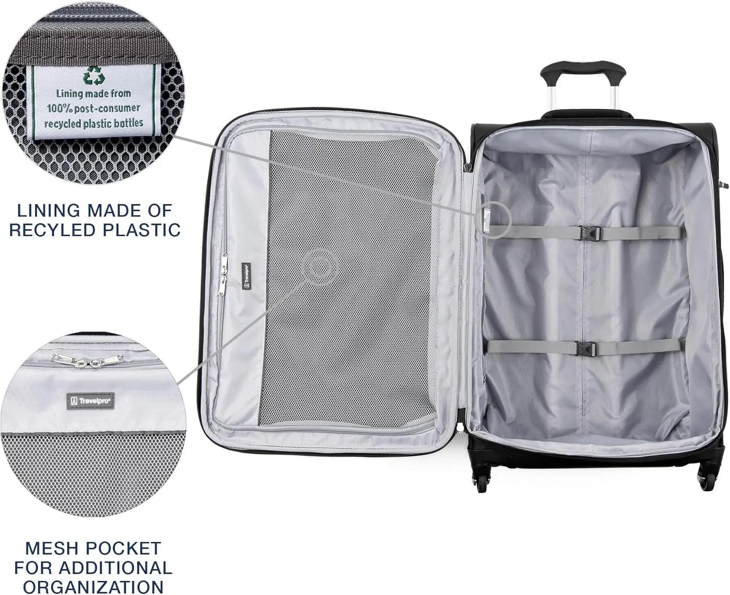 Bagage extensible Travelpro Maxlite 5 Softside avec 4 roulettes, valise légère, pour hommes et femme