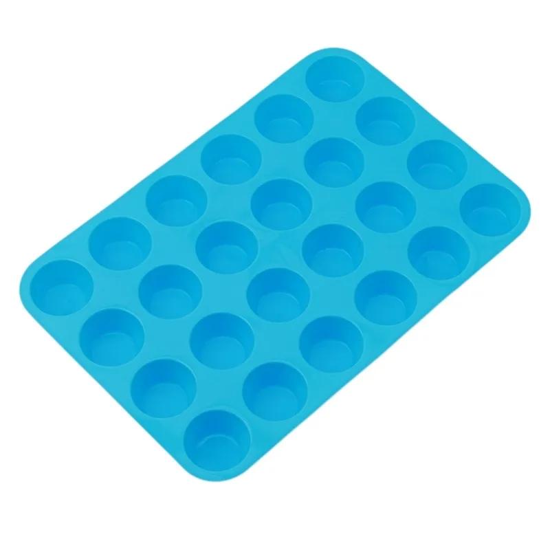 Moule à gâteau en Silicone à 24 trous, pour savon, biscuits, Cupcake, ustensiles de cuisson, plateau