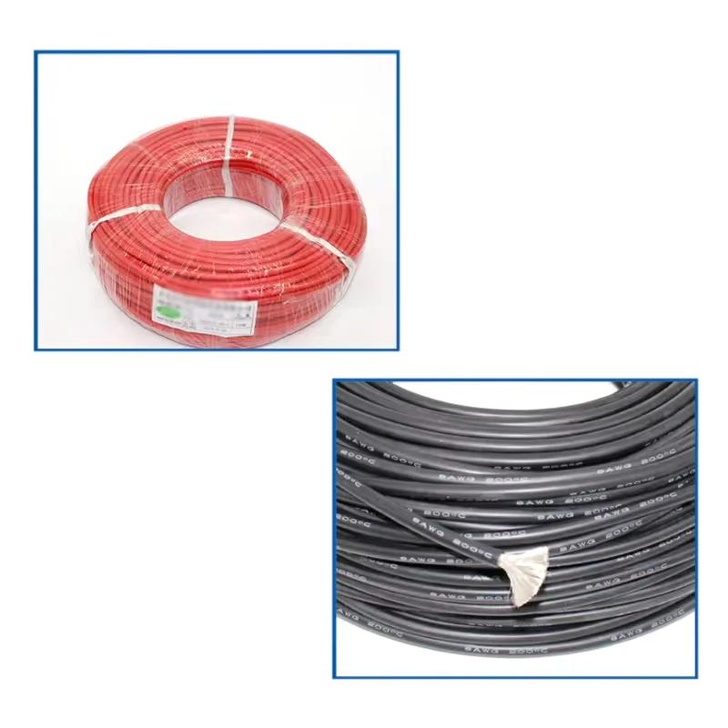Fil de silicone de haute qualité, 10 mètres/lot, 10 12 14 16 18 20 22 24 26 28 30AWG 5m, couleur rou