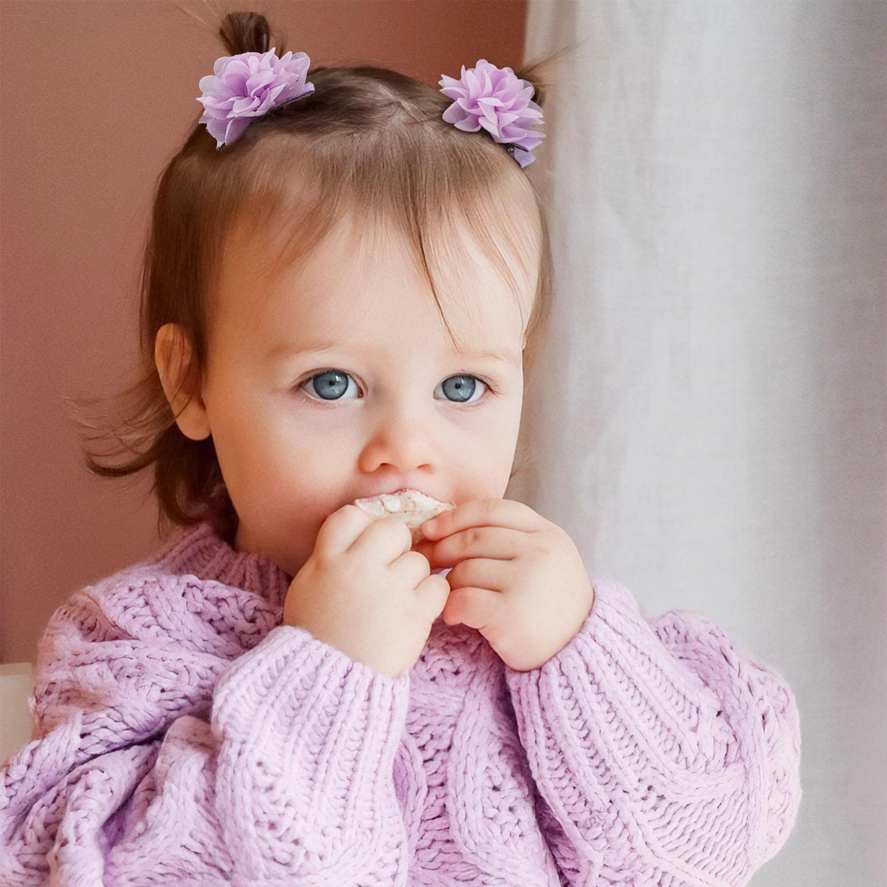 14/40 pièces, nœuds pour cheveux en chiffon de 2 pouces, entièrement doublés, petites pinces à cheve